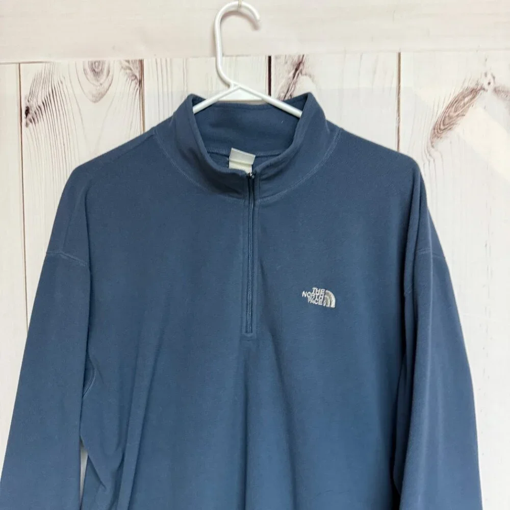 The North Face Men’s XL‎ TKA 100 Fleece 1/4 Zip Pullover Navy EUC